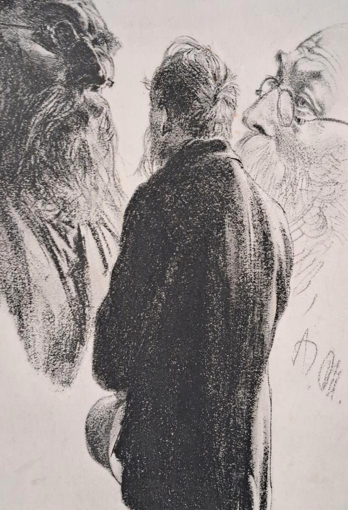 Antoine Mortier 1908-1999 « Trois hommes » Belle gravure !, Antiquités & Art, Art | Peinture | Classique, Enlèvement ou Envoi