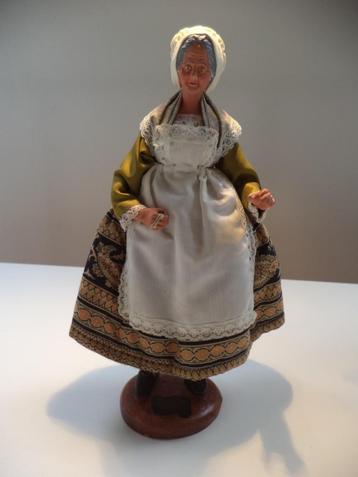 oude pop SANTON d' Art terracotta Angelo SACCO France, 30 cm beschikbaar voor biedingen