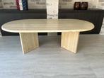 Ovale travertin salontafel in uitstekende staat, Ophalen of Verzenden