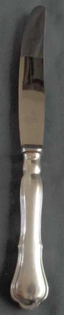 Martin Chippendale verzilverd tafelmes 25cm vintage, Huis en Inrichting, Keuken | Bestek, Zo goed als nieuw, Verzenden