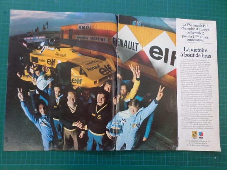 Renault Elf V6 - publicité papier - 1978, Verzamelen, Merken en Reclamevoorwerpen, Gebruikt, Overige typen, Ophalen of Verzenden