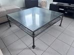 salontafel smeedijzer, Ophalen, Gebruikt, Vierkant, Glas