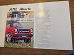 Catalogue voiture Autobianchi vintage, Enlèvement ou Envoi, Comme neuf, Autobianchi, Catalogue