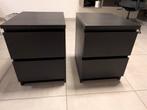 2 tables de chevet Ikea Malm, Maison & Meubles, Chambre à coucher | Tables de chevet, Enlèvement, Utilisé