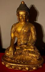 Rare Grand Bouddha du Tibet en Bronze Doré 1970, Enlèvement ou Envoi