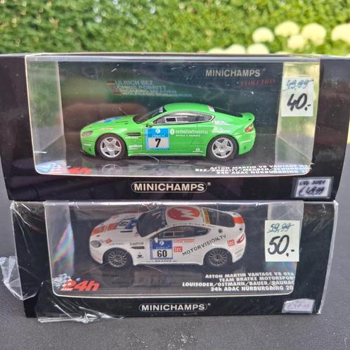 2 x 1/43 Minichamps Aston Martin V8 Vantage 24h Nürburgring, Hobby en Vrije tijd, Modelauto's | 1:43, Nieuw, Auto, MiniChamps