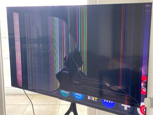 Le téléviseur TCL C80 Series 55C803, Dalle cassé, Audio, Tv en Foto, Televisies, QLED, 40 tot 60 cm, 4k (UHD), Smart TV, Ophalen of Verzenden