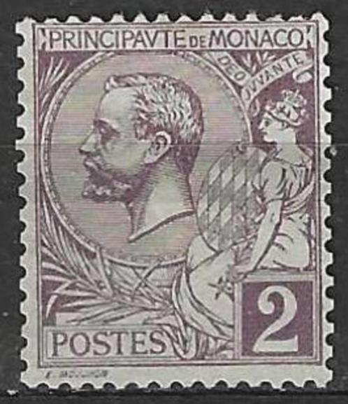 Monaco 1901 - Yvert 12 - Prins Albert I - 2 c. (ST), Postzegels en Munten, Postzegels | Europa | Overig, Gestempeld, Monaco, Verzenden