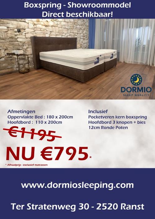 Showroommodel Boxspring 180 x 200, Huis en Inrichting, Slaapkamer | Boxsprings, Zo goed als nieuw, 180 cm, 200 cm, Tweepersoons