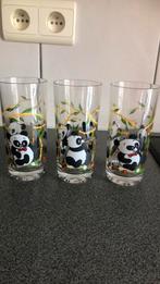 3 heel leuke panda glaasjes. (1koe glas gratis), Collections, Verres & Petits Verres, Comme neuf, Enlèvement ou Envoi