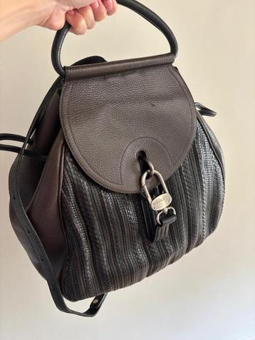Delvaux Pecharmant (lucifer)/ toile de cuir rugzak beschikbaar voor biedingen