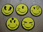 5 Vintage Stickers Smiley 7 cm, Ophalen, Nieuw, Strip of Tekenfilm