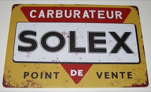 SOLEX : Metalen Bord Solex Carburateur - Point De Vente, Verzamelen, Merken en Reclamevoorwerpen, Nieuw, Reclamebord, Verzenden