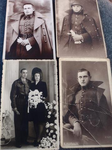 4 PHOTOS ANCIENNES DE L'UNIFORME DE L'ARMÉE BELGE disponible aux enchères