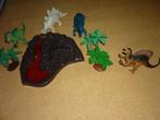 Dinosaurus playsetje met vulkaan, Verzamelen, Poppetjes en Figuurtjes, Gebruikt, Ophalen of Verzenden