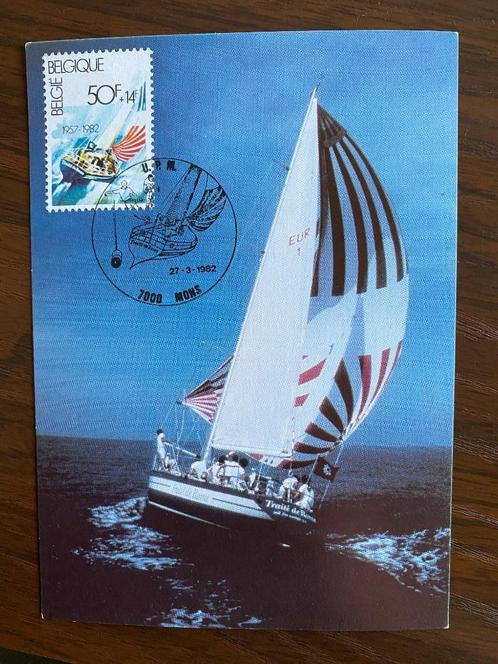 Postzegel op postkaart, op datum van uitgave. Perfecte staat, Postzegels en Munten, Postzegels | Europa | België, Gestempeld, 1e dag stempel