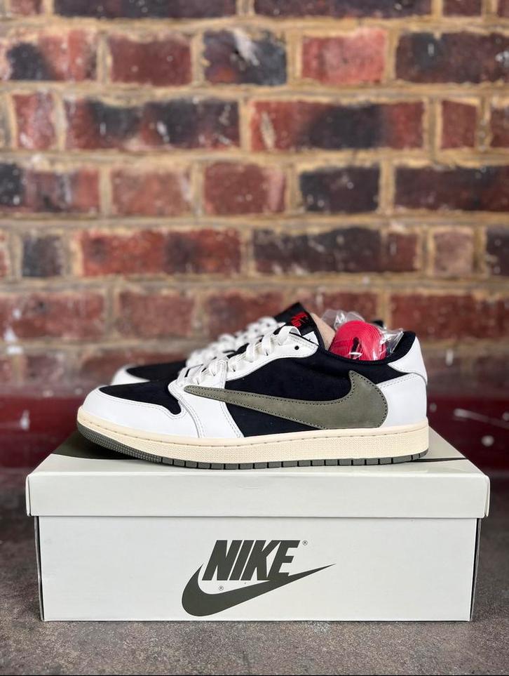 Nike Air Jordan 1 Low Travis Scoff Olive Green, Kleding | Heren, Schoenen, Ophalen of Verzenden