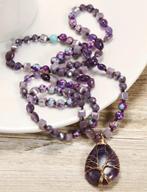 Collier long avec pendentif en améthyste, Bijoux, Sacs & Beauté, Colliers, Neuf, Pierre ou Minéral, Violet, Avec pendentif