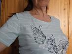 Avantgarde 42 watergroen T-shirt met parels, Kleding | Dames, T-shirts, Avantgarde, Maat 42/44 (L), Ophalen of Verzenden, Korte mouw