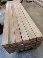 90m2 oude pitch pine planken vloer 14,2cm breed en 2,4cm, Doe-het-zelf en Bouw, Ophalen, Gebruikt, Minder dan 25 mm, Grenen