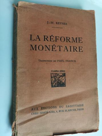 boek: la réforme monétaire/ J.-M. Keynes beschikbaar voor biedingen