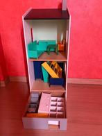 Houten poppenhuis met meubels, Ophalen, Gebruikt, Poppenhuis