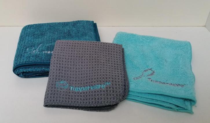 Tupperware™ « set van 3 Reinigingsmicrovezels », Huis en Inrichting, Schoonmaakartikelen, Mop of Dweil, Verzenden