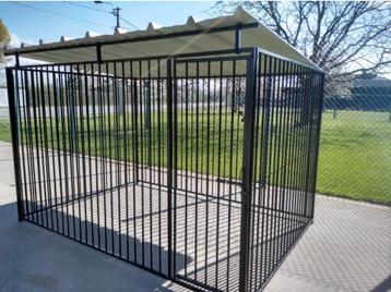Hondenren 2 x 3 m met deur - 8 cm spijl   beschikbaar voor biedingen