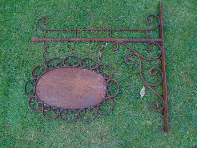 potence en fer forgé avec plaque , enseigne, Jardin & Terrasse, Décoration murale de jardin, Neuf, Enlèvement