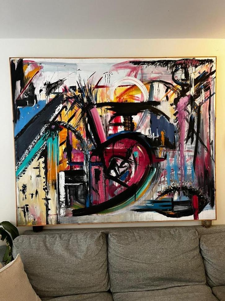 Prachtig Abstract Schilderij Ria Lenaerts, Antiek en Kunst, Kunst | Schilderijen | Modern, Ophalen
