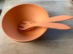 Schaal en saladebestek ZUPERZOZIAL pumpkin orange, Huis en Inrichting, Ophalen of Verzenden, Zo goed als nieuw