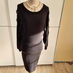 Zwart kleedje met strass strikjes TU mt 38 40 zie afmetingen, Ophalen of Verzenden, Zwart