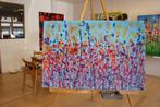 Oud schilderij 'ijsbloemen' 120 x 80 cm, WEG IS WEG, Ophalen
