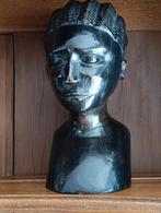 Afrikaans handgesneden ebbenhouten buste, Antiek en Kunst, Kunst | Beelden en Houtsnijwerken, Ophalen