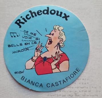 KUIFJE, ZELDZAME STICKER, KAAS, RICHEDOUX, 1975 beschikbaar voor biedingen