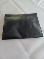 DELVAUX Vintage zwarte aktetasportemonnee met logo, Handtassen en Accessoires, Tassen | Damestassen, Verzenden, Zwart