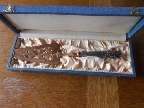 ancienne pelle à tarte  en argent  dans   son écrin, Antiek en Kunst, Antiek | Bestek, Ophalen of Verzenden