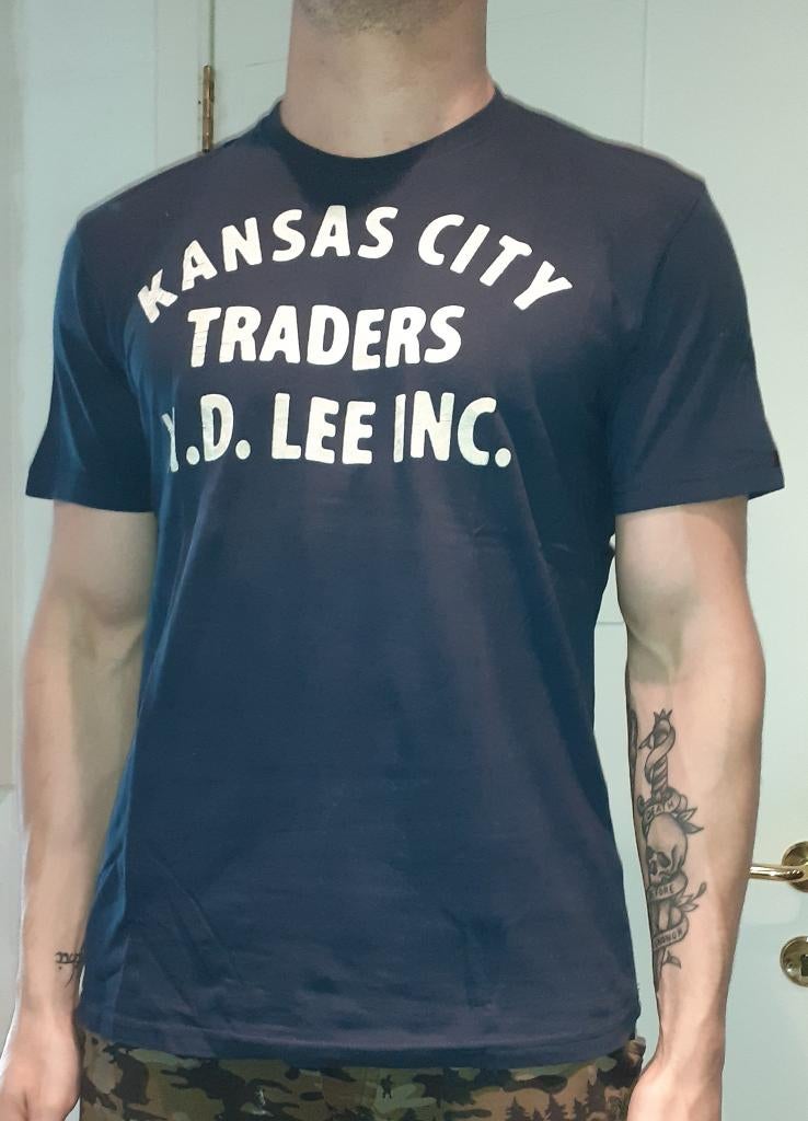 Heren t-shirt marineblauw Kansas city Lee S, Vêtements | Hommes, T-shirts, Neuf, Taille 46 (S) ou plus petite, Bleu, Envoi
