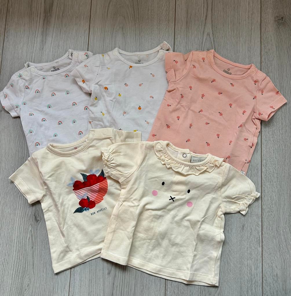 Lot de 5 t-shirt 3 mois fille, Enfants & Bébés, Vêtements enfant | Taille 98, Enlèvement, Comme neuf, Fille