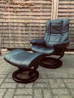 Fauteuil inclinable et tabouret Stressless Mayfair ZGAN, Enlèvement ou Envoi, Comme neuf, Bois, Scandinavisch