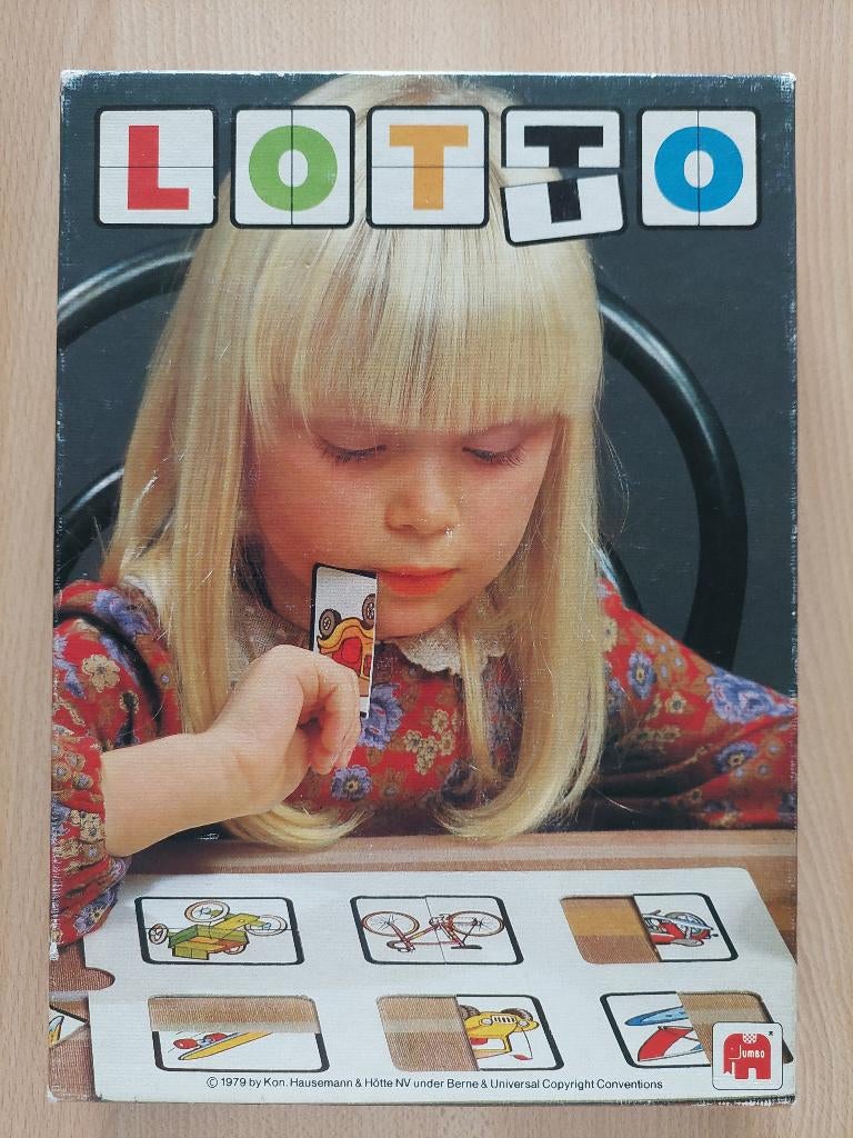 Lottospel - kaartenspel Jumbo - leeftijd + 4 jaar, Ophalen of Verzenden, Zo goed als nieuw, Puzzelen