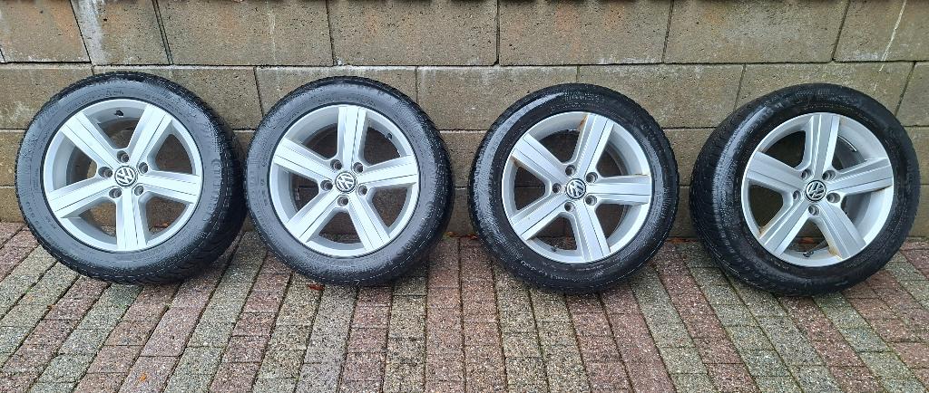 velgen met banden VW (Golf) Skoda Seat, Auto-onderdelen, Banden en Velgen, Ophalen, Gebruikt, 16 inch, Banden en Velgen