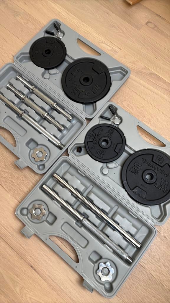 Set d'haltères Domyos 30 kg, Sports & Fitness, Enlèvement, Utilisé, Set d’haltères