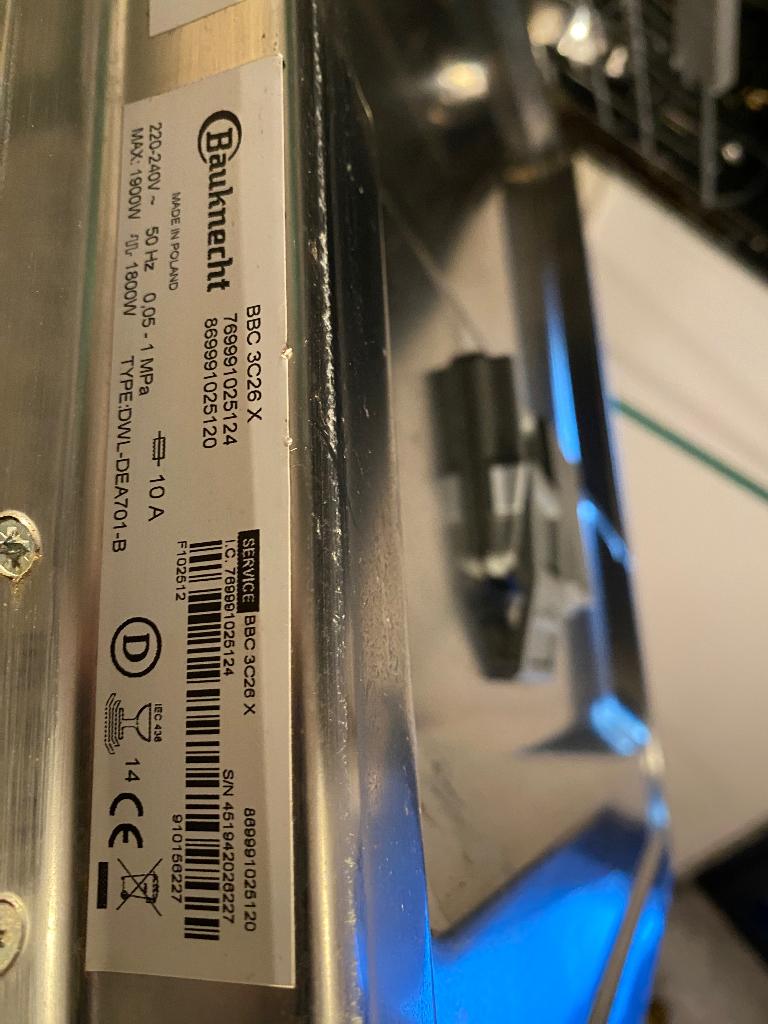 Vaatwasmachine, Encastré, Enlèvement, Utilisé, Moins de 85 cm