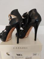 766C* Casadei - sexy shoes noires cuir verni brides (40), Chaussures à haut talons, Porté, Casadei, Noir