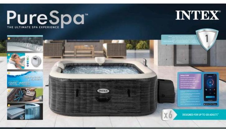 Jacuzzi INTEX purespa greystone 6 places, Jardin & Terrasse, Piscines, Comme neuf, Autres types, Moins de 80 cm, Moins de 200 cm