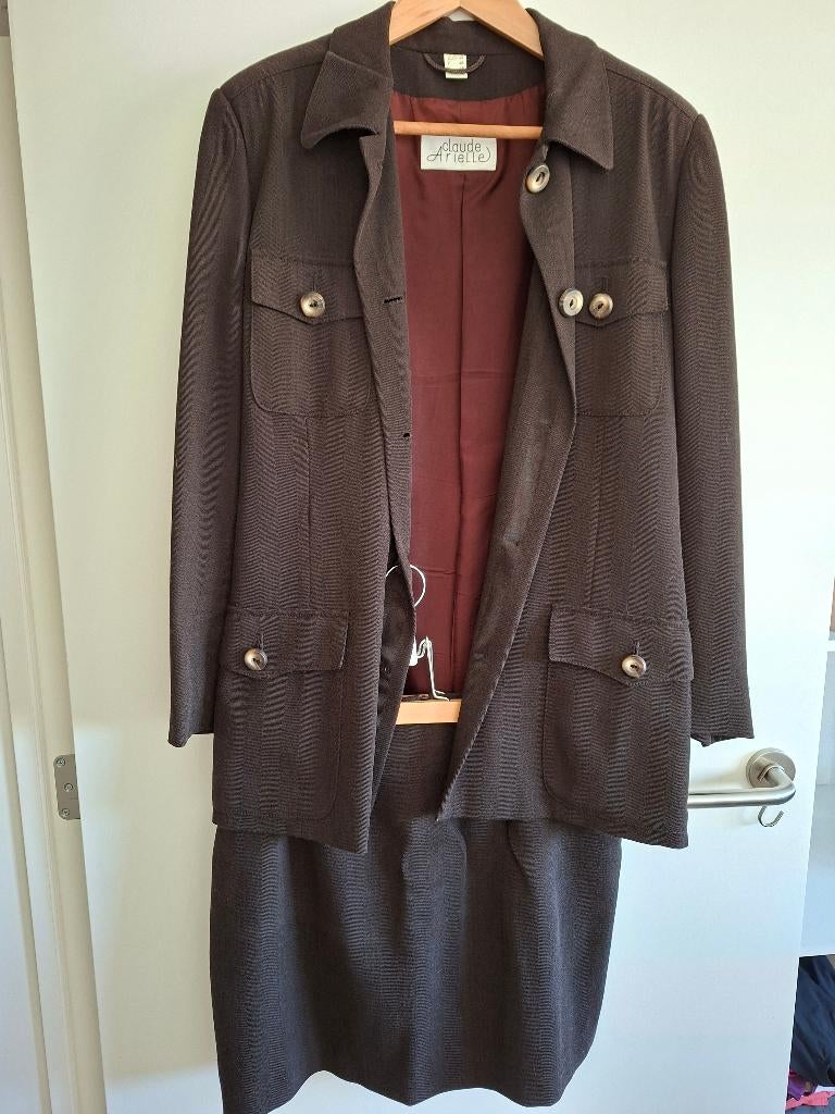 Mantelpakje, Kostuum of Pak, Bruin, Maat 46/48 (XL) of groter, Ophalen of Verzenden