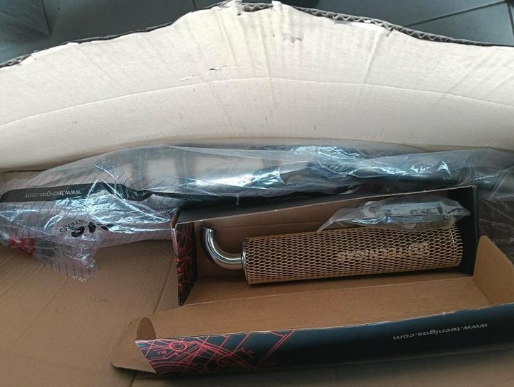 Nieuwe Uitlaat Tecnigas Next R Tomos Streetmate, Fietsen en Brommers, Brommeronderdelen | Algemeen, Nieuw, Uitlaat, Ophalen