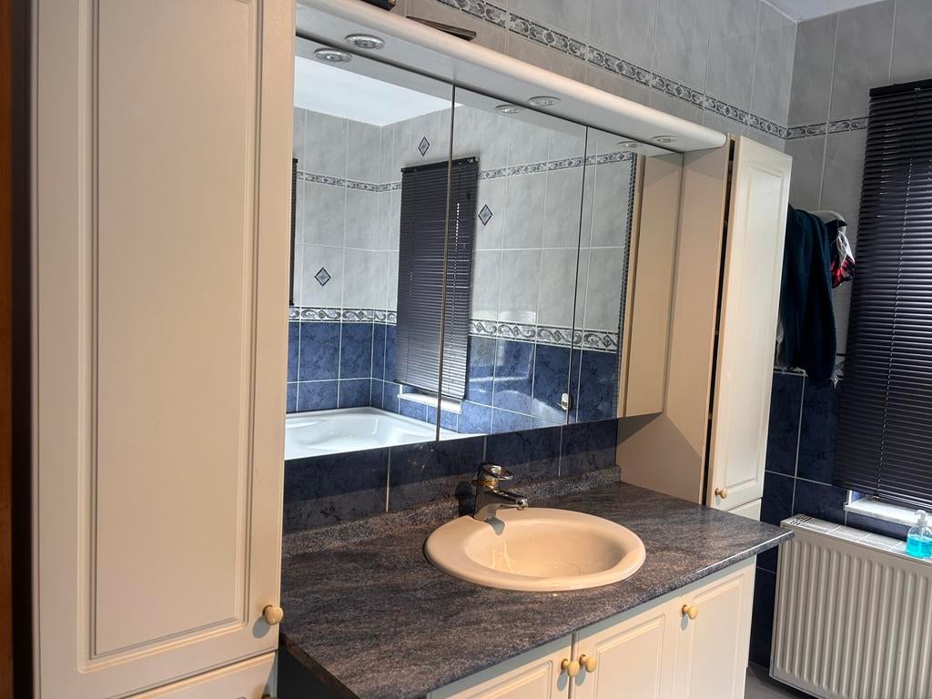 Meuble de salle de bain + baignoire, Maison & Meubles, Armoire à miroir, 200 cm ou plus, Utilisé, 50 à 75 cm