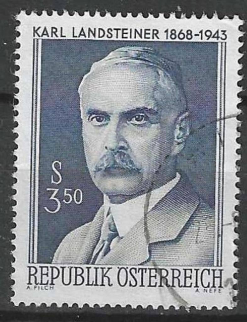 Autriche 1968 - Yvert 1096 - Karl Landsteiner (ST), Timbres & Monnaies, Timbres | Europe | Autriche, Envoi, Affranchi